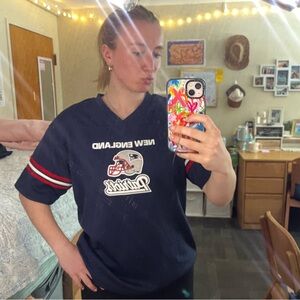 New England patriots crop jersey top t shirt
